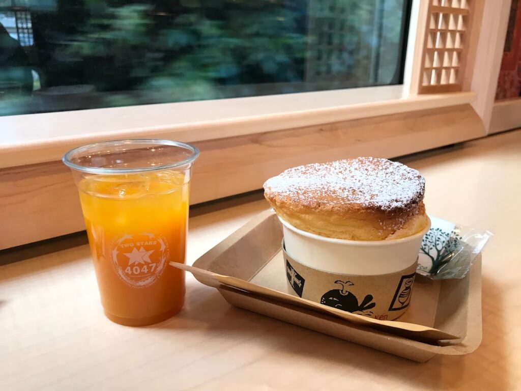 伊木力橘子汁(伊木力柑橘ジュース)+舒芙蕾(長崎スフレ)