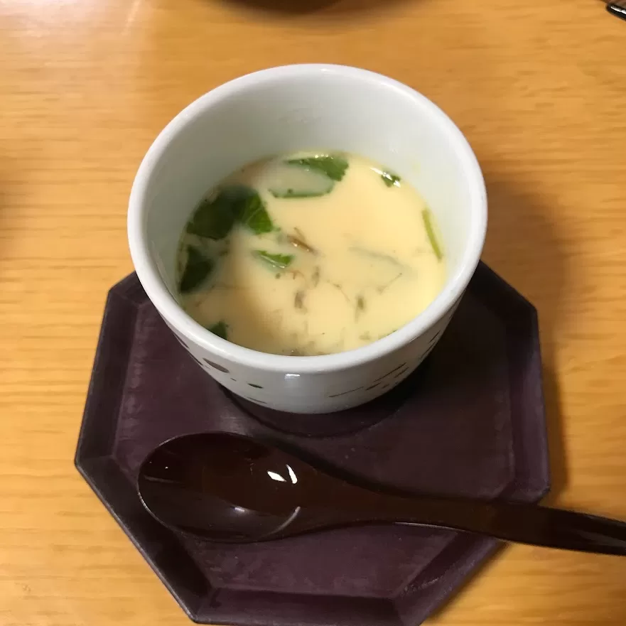 蒸物：フキノトウ茶碗蒸し